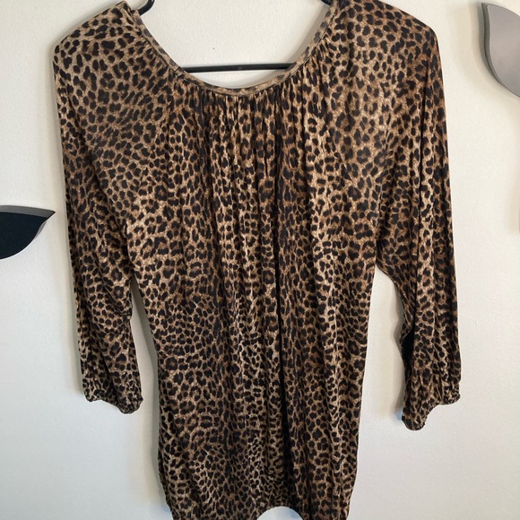 Michael Kors Leopard Print Long Sleeve Blouse - Picture 6 of 6